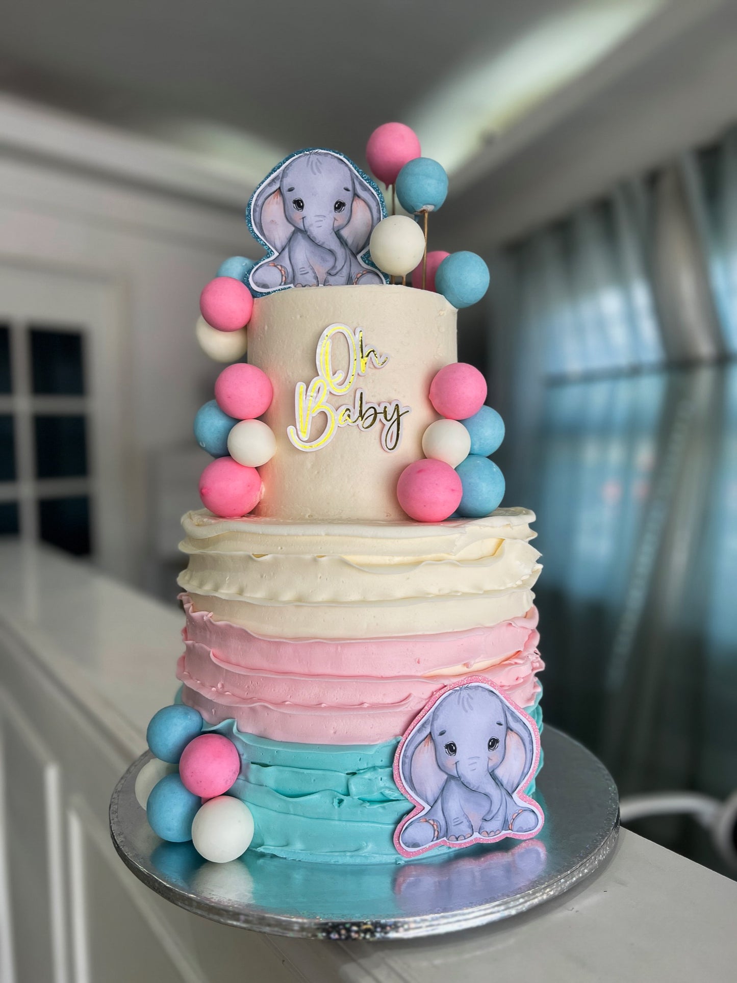 Pastel Baby Shower Elefantito – 50 Personas