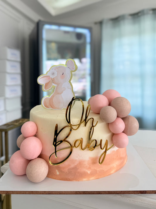 Pastel Baby Shower Conejita – 20 Personas