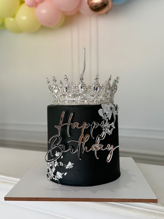 Pastel Cumpleaños Corona Negra - 10 personas