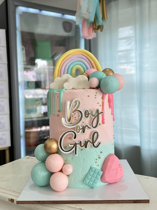 Pastel Revelación Arco de Dulzura - 15 personas