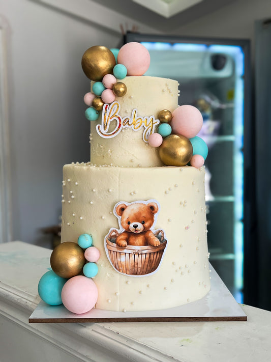 Pastel Baby Shower Osito – 50 Personas
