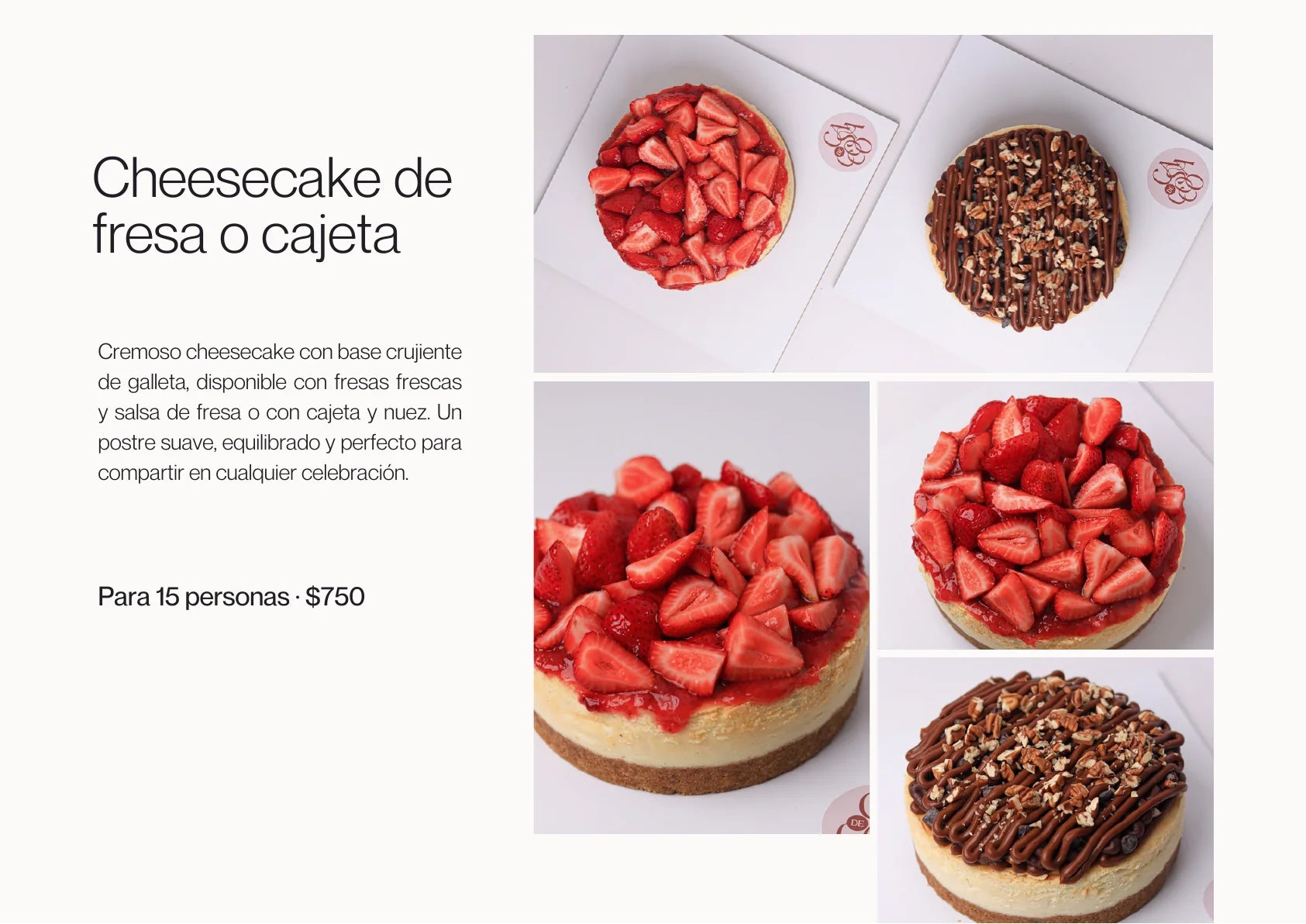 Catálogo 2026: Cheesecake de fresa o cajeta, página 5 de 13