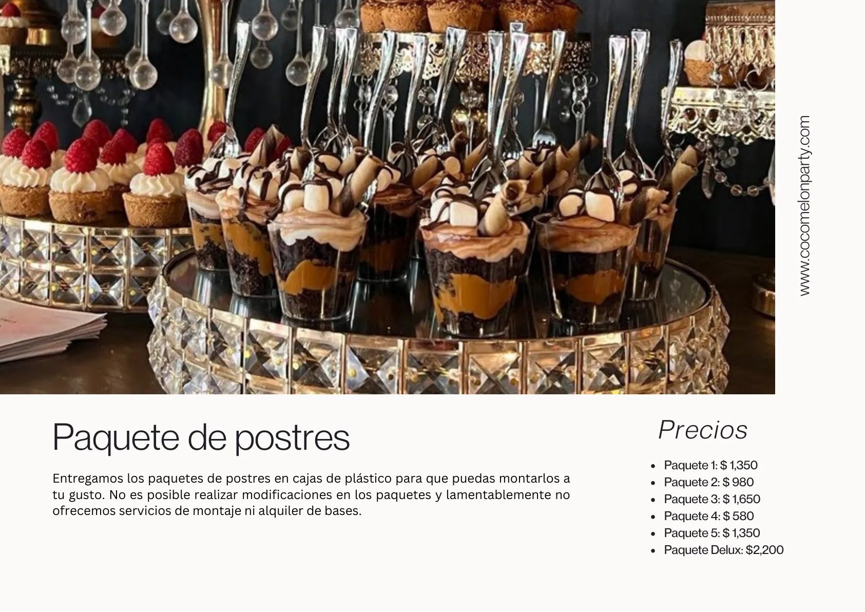 Catálogo 2026: Paquetes de postres y precios, página 6 de 13